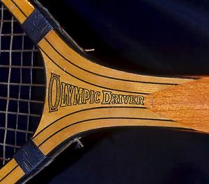 Vintage Bright Wood 1920 E Kent OLYMPIC DRIVER Tennis Racket Intact Orig Strings
