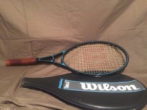 Vintage Wilson PWS STING Graphite Tennis Racquet 4-1/2 (L2) Grip w/ Zipper Case