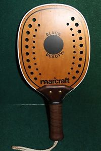Vintage Marcraft Black Beauty Paddle Ball Racquet Ball Paddle