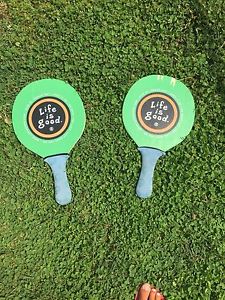 Life Is Good Paddle Ball Set Wood Paddles