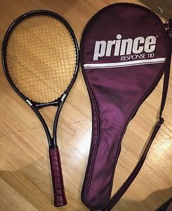 PRINCE RESPONSE SERIES 110 Vintage Graphite Tennis Racquet 4 3/8 Strung w Cover