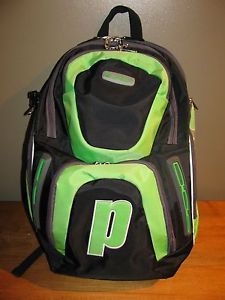 Prince EXO3 Tennis Backpack Unisex Green & Black Padded Raquet Compartment