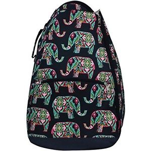 Elephant Print Tennis Racquet Holder Backpack