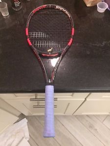 Babolat Pure strike 98  18 x 20  Strung at 50 lbs with natural gut and RPM