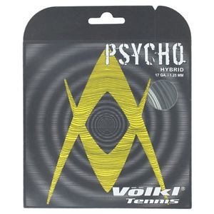 Volkl V23623SET Psycho Hybrid 17G Tennis String Black and Silver