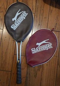 Vintage Slazenger Tennis Racket with two Cases  4-1/2 grip Racket Made In Japan
