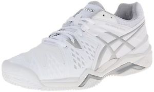 ASICS Women's Gel-Resolution 6 Clay Court Tennis Shoe White/Silver 11 B(M) US