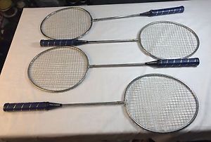 Lot Of (4) Vintage Badminton Metal Racquets Rackets