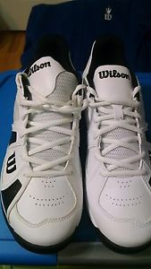 WILSON "Rush Open" Men's Tennis Shoes- US Size 10 -White/White/Black