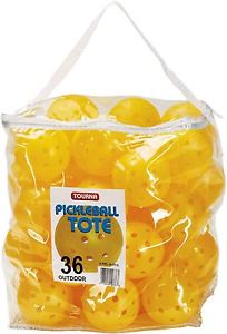 Tourna Pickleball OutdoorBallTote, 36 Balls, Optic Yellow