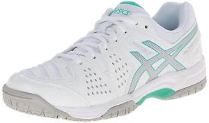 ASICS Women's GEL-Dedicate 4 Tennis Shoe White/Silver/Mint 11.5 B(M) US
