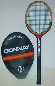 Vintage DONNAY ALLWOOD BJORN BORG Tennis Racquet Super Light 1 W/ Cover