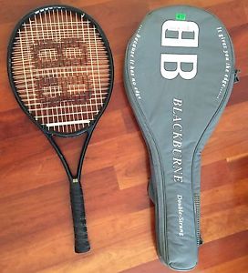 Blackburne DS 107 Double-Strung 4 1/2" Grip Tennis Racquet & original case/bag