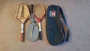 Wilson Bag + Chris Evert 4 1/2 Tennis Racquet, Frame, & Net Cover +2 RACQUETS