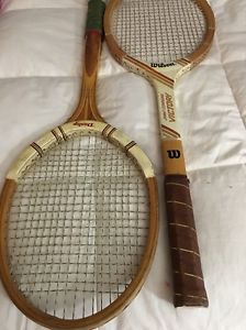 Vintage Lot Of 2 Dunlop Maxply Fort Wood Tennis Racquets Made in England