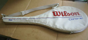WILSON "CERAMIC" VINTAGE MIDSIZE TENNIS RACQUET ORIGINAL 4 3/8" GRIP & COVER