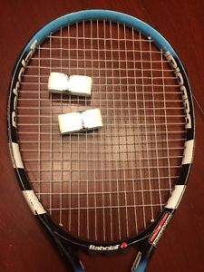 Babolat Pure Drive Team Tennis Racquet 4 1/4" w/V-Twist 17 String, 3 Overgrips