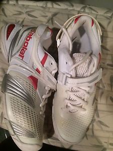 BABOLAT Propulse Lady 3 Tennis Shoes Sneakers White Red 31S1174 Woman's Sz 7.5