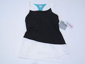 Fila, Women's Platinum Asymmetrical Tennis Tank Shirt, Sz. Large