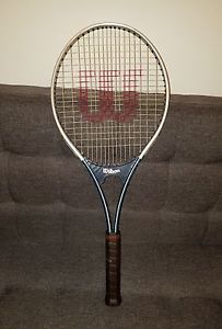 WILSON EXTRA tennis racquet, aluminum, leather wrap, light 4-1/2,