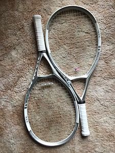 2 WILSON nCODE N3 n Code TENNIS RACQUET RACKET STRUNG with Synthetic Gut