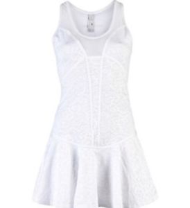 NWT STELLA MCCARTNEY ADIDAS WHITE TENNIS LACE MESH DRESS Size MEDIUM Sold Out