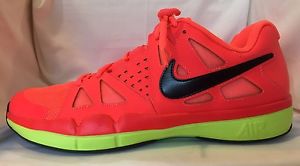 NikeCourt Air Vapor Advantage Hyper Orange/Volt/Black Men's Tennis Shoes Size 11