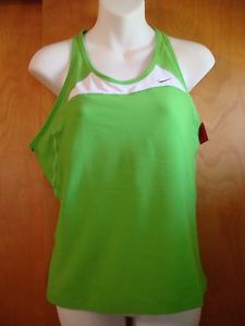 Nike Dri-Fit Women's Tennis Tank Top and/or Skort Lime Green Navy NEW MSRP $100