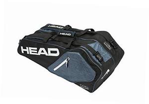 core 6r combi tennis bag, black/grey