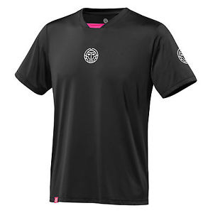 Bidi Badu Hombre Camiseta de tenis Camiseta deportiva camiseta ELI negro fucsia