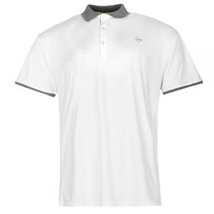 Dunlop Club Polo Hombre Camiseta de tenis blanco nuevo