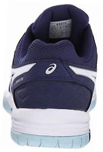 women's gel-dedicate 4 tennis shoe, indigo blue/white/crystal blue, 6 m us
