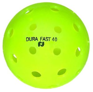 Dura Outdoor Pickleball Balls by Pickle-Ball Inc. (DuraFast 40) Neon 6-Pack