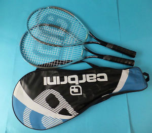 Carbrini Raquetas De Tenis x 2 Diamond Power Cabeza Con Estuche No utilizados