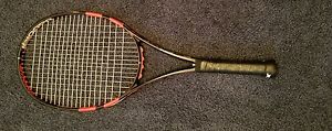 Babolat Pure Strike 26 Jr.-Hybrid strung Luxilon ALU power and head syn gut NICE