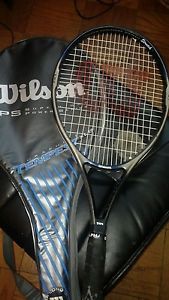 Wilson Graphite Tempest XLB Stretch Tennis Racquet 4 1/2 w Overwrap and Cover