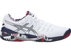 Asics Gel Resolution 7 L.E. London men White/Silver/Blue E715Y_0193 + Free socks