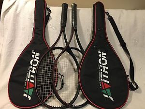LOT 2 JAVITHON JVM TRINERGY MID 90 93 BORON GRAPHITE TENNIS RACQUETS NEW USED
