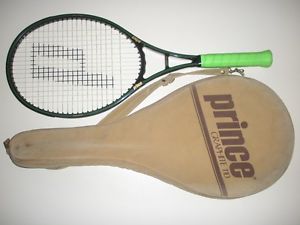 PRINCE POG GRAPHITE OS 110 FOUR STRIPES TENNIS RACQUET  4 1/2   (NEW STRINGS)