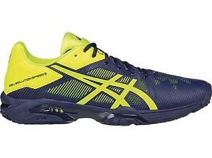 Asics Gel Solution Speed 3 men Blue/Yellow E600N-4907 + Free socks