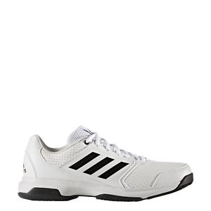Men's Adidas Adizero Attack White Tennis Court Athletic Shoes BA9084 Sz 9.5-12