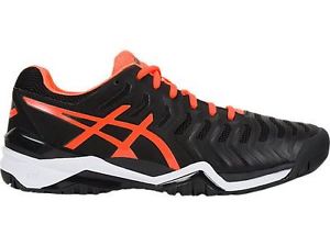 Asics Gel Resolution 7 men Black/Orange/White E701E-9030 + Free socks