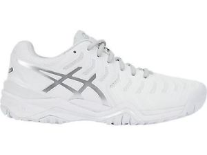 Asics Gel Resolution 7 women White/Silver E751Y-0193 + Free socks
