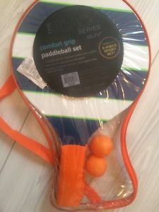 Brand New Comfort Grip Paddleball 5-Piece Sport Set NIB W Handle