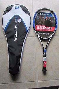 New (k)FACTOR Karophite Black 100 Tennis Racquet 4 3/8