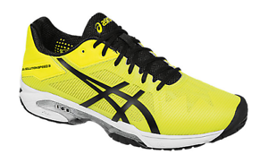 ASICS Men's GEL-SOLUTION SPEED 3 Tennis Shoes Safety Yellow Authentic