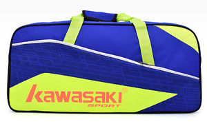 Kawasaki Badminton Round Bag 2 Packs Racket Sports Tennis Backpack Blue KBB-8671