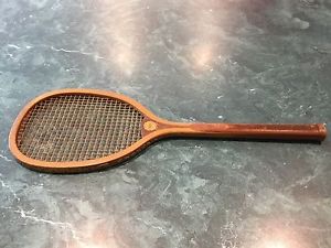 ANTIQUE SPALDING TENNIS RACKET RACQUET WITH CHECKERED HANDLE EXCELLENT !!!!!!!!!