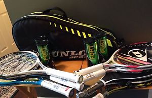 BRAND NEW Dunlop Tennis Set Of 13 Bag 8 Racquets 12 Balls $600 Value MUST SEE
