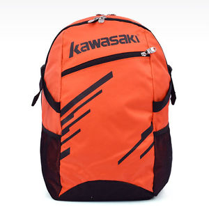 Kawasaki Badminton & Tennis Sports Backpack Black Orange Racquet Shoes KBB-8235